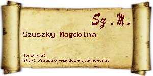 Szuszky Magdolna névjegykártya